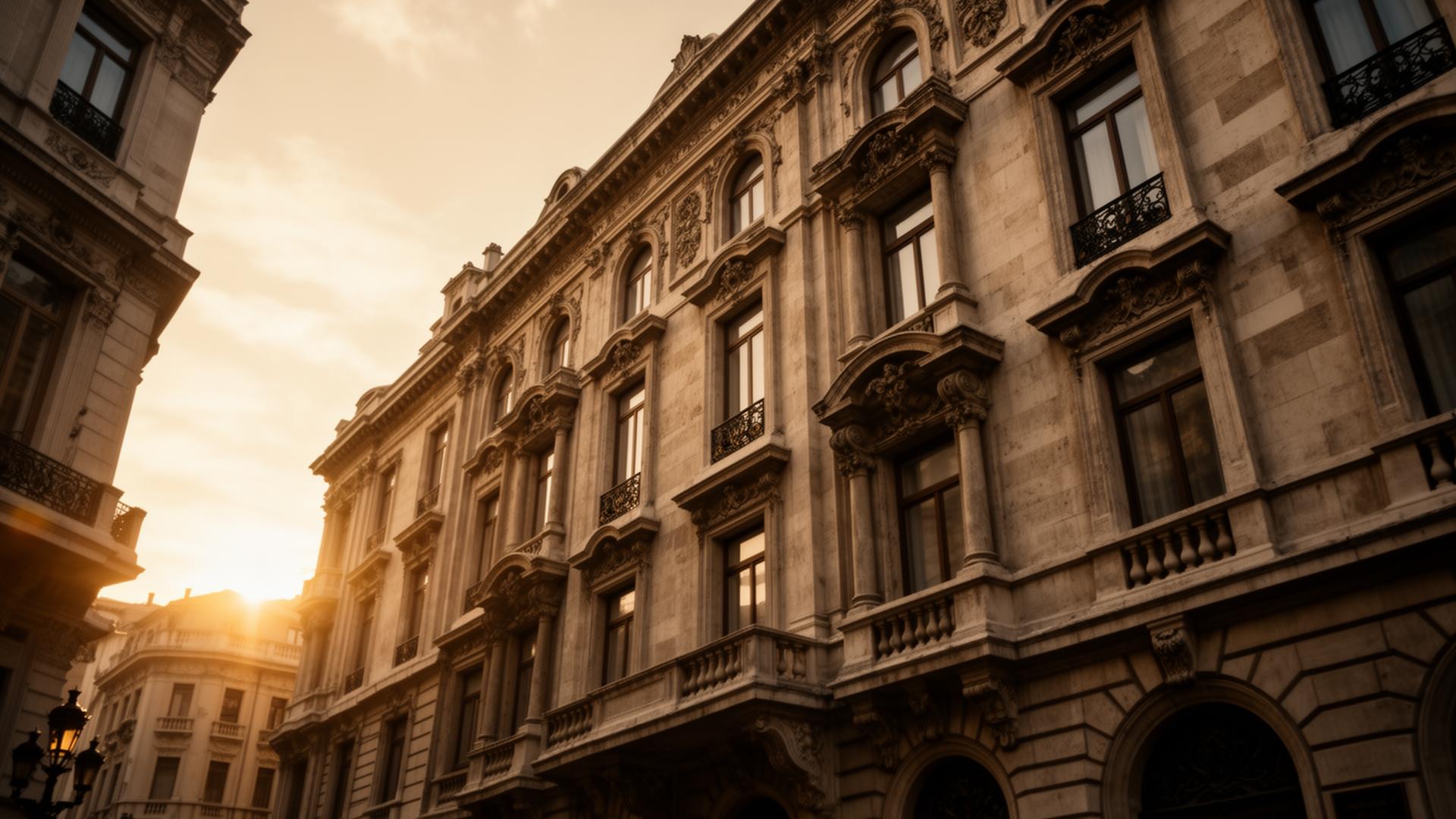 Elegant historic building facade